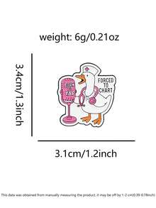 1 Piece Medical Workplace Self-Deprecating Enamel Pin Badge Nurse Duck Anthropomorphic Born To Yap Forced To Chart Slogan Cute Pin For Nurse Community Daily Wear And Professional Community Emotional Bonding Scene - Multicolor - View 2