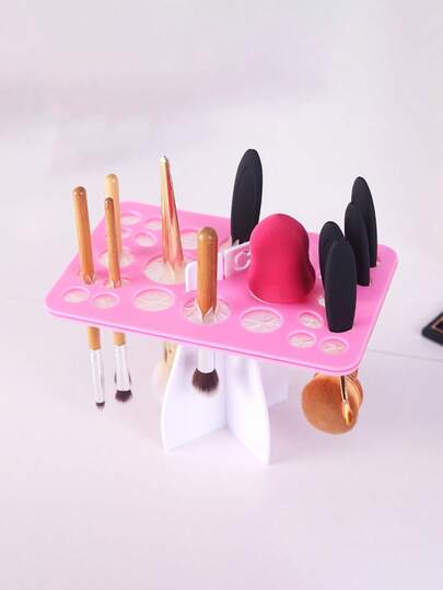 Foldable Makeup Brush Drying Rack, Designed For Makeup Artists, Cleaning And Drying Tool Holder For Makeup Brushes And Paint Brushes, Storage And Drying Rack For Beauty Tools, Commercial And Home Use