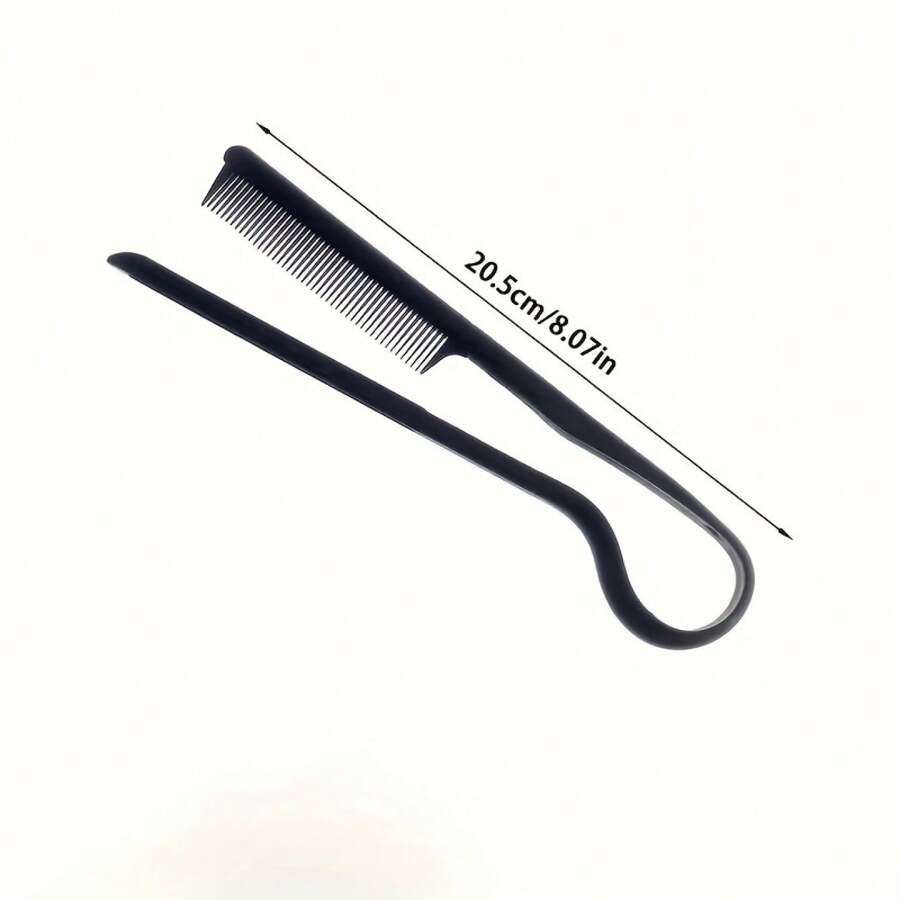 1PC Professional V-Shaped Styling Comb, Durable ABS Plastic, Suitable For Straight Hair Styling Tools, Salons, And Home Use, Easy To Clean Hair Accessories - 黑色 - 查看 1