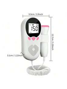 1pc Fetal Doppler, Home Use Pregnancy Stethoscope, 3.0Hz High Sensitivity Accurate Doppler Fetal Heart Monitor - Pink - View 9