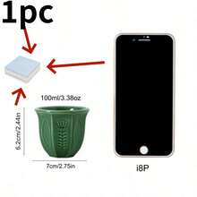 6pcs/Set Embossed Ceramic Tulip Cups (100ml) - Arabic Style Matcha And Coffee Cups, Suitable For Eid Al-Adha