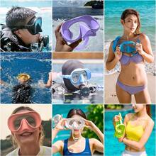 Máscara de buceo de ángulo amplio HD fácil de empacar y esnórquel de viaje, sin marco, vidrio templado, silicona suave de calidad, resistente a los arañazos (rosa) - Multicolor - Ver 8
