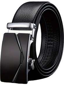 1pc Men's Fashionable Versatile Belt, Black/Casual Business Gold/Youth Middle-Aged Silver Belt, Suitable For Daily Life, Boyfriend And Elders, Summer, School Autumn, Autumn/Winter Halloween Accessories, Suitable For Teenagers, Youth, Men's Daily, Outdoor, Sports, Vacation, Graduation Gift, Birthday, Daily Wear - Multicolor - View 2