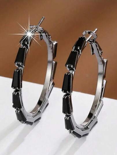 1 par de pendientes de lujo con circonita cúbica redonda, para mujeres, adecuados para fiestas, cumpleaños, vacaciones, bodas y regalos para novia, amiga, parejas o pareja