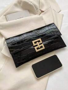 Neue Ankunft leicht luxuriöse hochwertige vielseitige Schulter- & Clutch-Tasche, modische Clutch-Taschen für Frauen, Hochzeit - Schwarz - Übersicht 5