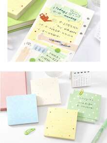 简约时尚的便利贴，包含波点、星星、马赛克、格子等元素，适合学生和上班族使用，每本100张，可用于装饰日记本和计划本。 - 彩色 - 查看 3