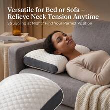 1pc/2PCS  Family Beds, Large Size, With Honeycomb Ventilation Holes, Soft And Comfortable, Suitable For Side Sleeping, Lying Sleeping, And Various Sleeping Positions - trắng - Xem 5