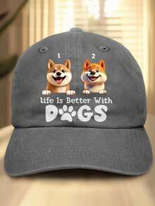 Custom-Made Personalized Hats, Featuring Multiple Names And Photos, Custom Pet Photos, Dog Photos, A Retro Washed Style, Five Color Options. Perfect For Dads, Father's Day Gifts, Birthday Gifts, And Stylish Items. Gifts For Pet Lovers - Multicolor - View 24