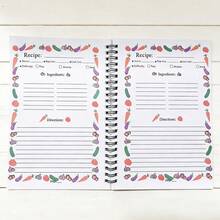 可爱的粉色食谱书——附厨房用量换算表和食谱模板 | 可爱的心形/厨房插图，助您整理喜爱的烹饪食谱 - 均碼 - 查看 6