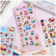 Crayon Shin-Chan Thick Soft Cute Squeeze Sound Music Diary Stickers, Adorable 3D Stickers, Cartoon Stress Relief Stickers, High-Quality Gift, Stationery Gift Stickers Loved By Boys And Girls - Multicolor - View 5