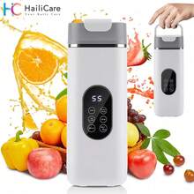 Hailicare 便携式个人搅拌机，USB充电，12刀片榨汁机，4种模式，420毫升容量，LED数字显示屏，适用于家庭、办公室、健身房、运动和户外使用。 - 白色 - 查看 2