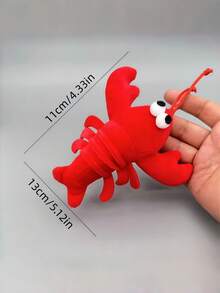 1pc Plush Crayfish/Crab Pet Doll, Biting Dog Doll, Ocean Animal Crayfish Pet Doll, Crab Cat Interactive Pet Doll, Interesting Red Crayfish Crab Animal Pendant Cartoon Children Gift, Cute Realistic Marine Crayfish Crab Ocean Interesting Keychain, Red Crayfish Plush Keychain, Plush Crayfish Soft Stuffed Animal Mini Plush Pet Doll - Multicolor - View 8