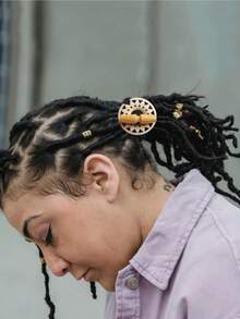 一套三条波西米亚风几何图案发圈，配有超长弹力带，适合固定凌乱的辫子，也可作发绳、女士发夹、发带、镂空向日葵弹力发圈、DIY非洲凌乱辫子环形发绳、马尾辫发圈、发圈、橡皮筋发圈、发绳等使用。 - 彩色 - 查看 5