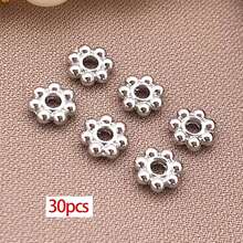 30pcs 18K Gold Spacer Beads Metal Loose Beads Snowflake Flower Charm Beads Spacers For DIY Necklace Earring Bracelet Jewelry Making Accessory - Multicolor - View 10