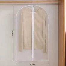 5个透明衣物防尘罩，拉链封口西装袋，衣柜收纳防潮，透明衣物保护罩，耐用缝线，适用于存放外套、衬衫、裙子、裤子和其他衣物，是居家、学校、办公室、旅行、包袋、收藏、衣物收纳、衣物防尘的理想之选，也是复活节、母亲节、返校季的理想礼物。 - 彩色 - 查看 3