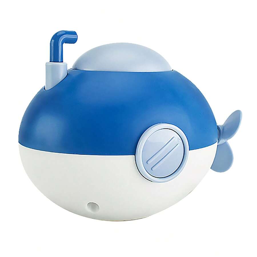 Inflatable Blue Wind-Up Submarine For Baby Bath And Pool - Water Toy With Floating Submarine For Toddlers And Children