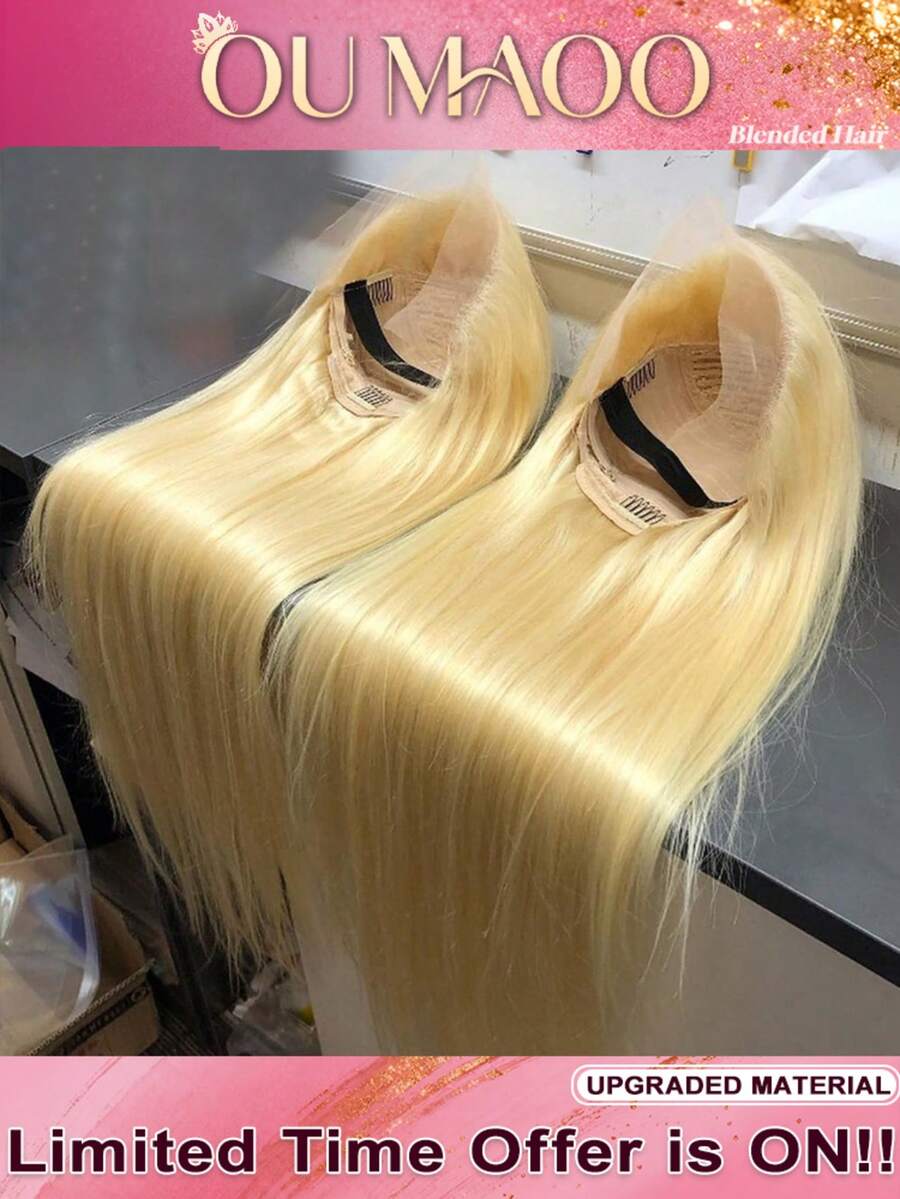 13x6 HD Transparent Lace Front Wig Brazilian Virgin Human Blended Hair Straight 34 Inch - 200% High Density Pre-Plucked Glueless Frontal Wig With Baby Hair For Women, Straight Style, No Glue & Ready To Wear - S613 - View 1