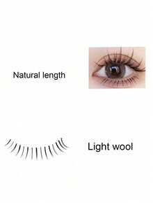 10 对裸妆下睫毛，活力漫画风格，日系少女甜美可爱，清纯无胶下睫毛。 - 黑色 - 查看 4