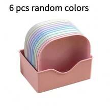 6pcs Pet Bowls For Cats & Small Dogs, Stackable & Space-Saving Design, Integrated Food & Water Bowls, Easy To Clean, Suitable For Indoor & Outdoor Use, Multiple Colors Available - 6 Random Colors - View 9