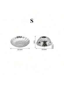 1PC Household Stainless Steel Steamer Portable Folding Retractable Vegetable Steaming Plate Fruit Drippin Plate Mantou Steamer Frame - Multicolor - View 5