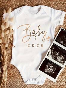 Tiny Trove Short - Sleeved Baby Bodysuit | 100% Cotton, Ultra - Soft & Comfortable, White, Baby 2026 Print, 0 - 3Y Daily Wear, New Arrival, Turn - Heads, Limited - Edition Design, Stylish, Express Delivery - 白色 - 查看 1