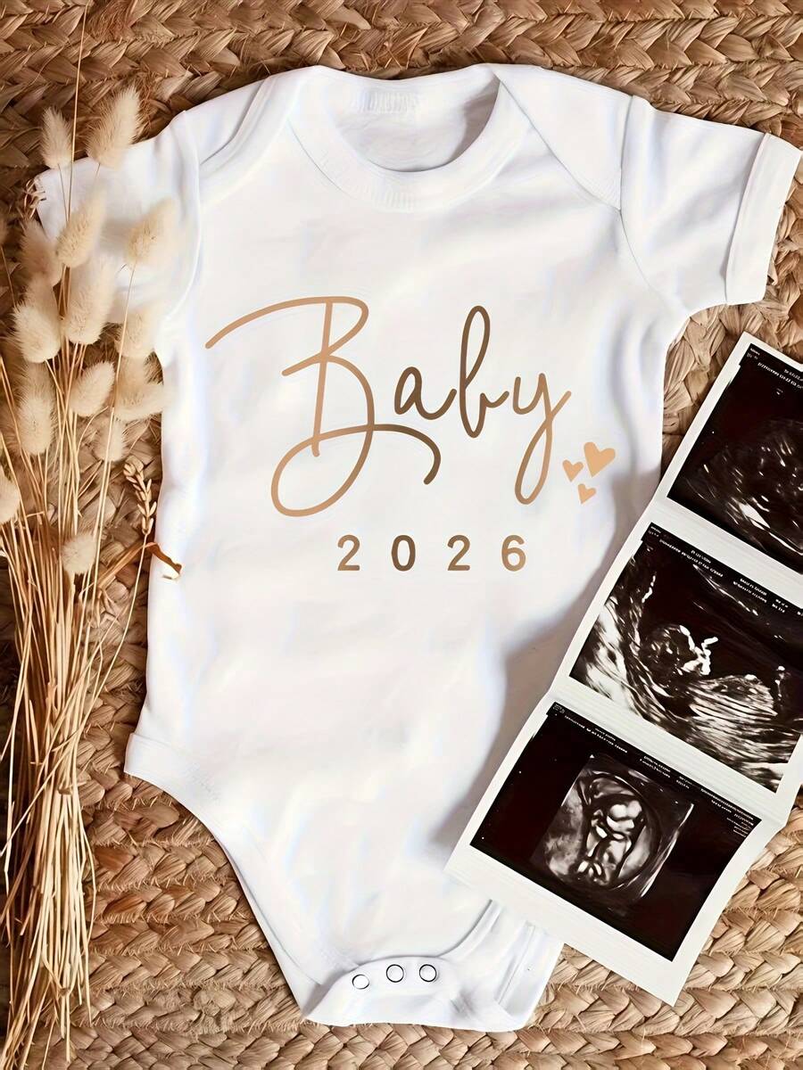 Tiny Trove Short - Sleeved Baby Bodysuit | 100% Cotton, Ultra - Soft & Comfortable, White, Baby 2026 Print, 0 - 3Y Daily Wear, New Arrival, Turn - Heads, Limited - Edition Design, Stylish, Express Delivery - 白色 - 查看 1