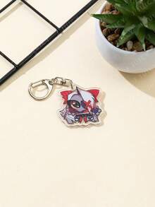 1个亚克力可爱卡通大眼萌系动漫主题钥匙扣挂件，背包装饰/包包配件/书包配件/钱包挂件/送朋友的礼物