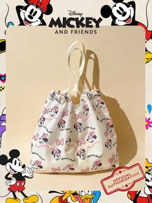 Disney Official 1 Pc Mickey Mouse Shopping Bag High-Capacity Foldable Tote Bag Drawstring Shoulder Bag Lightweight Handbag Official Licensed - Verifiable For Lady/Girls/Women Perfect For Daily/Shopping/Going Out - View 2
