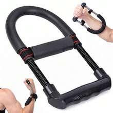 Ejercitador de Muñeca Ajustable para Fuerza y Rehabilitación | Entrenador de Antebrazo con Resistencia Manual | Dispositivo para Ejercicio de Muñecas, Manos y Brazos en Casa o Gimnasio - Negro - Ver 6