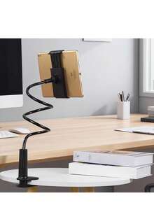 Gooseneck Multi-Angle Phone Holder, Flexible Desk Clamp Mount, Long Arm Universal Smartphone Stand, 360 Rotation Adjustable Clip Bracket For Bed, Office, Gym - Plastic Material - Multicolor - View 4