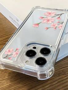 粉色花朵图案时尚创意樱花透明防摔手机壳，适用于 17 Pro Max、Pixel 9 Pro XL、Smart 8、Hot 40i、Spark 20、Spark 20C、Spark Go 2024、Moto G84、Honor X9b、Ace 3V、Galaxy S25、S24 Ultra、S24 Plus、S24 FE、S23、S22、S21、S20、A73、A72、A70、A55、A54、A53、A52、A50、A30、A42、A35、A34、A33、A25、A24、A20、A30、A15 等机型，春季礼物 - 無色 - 查看 5