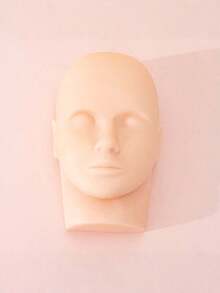 1pc Eyelash Extension Training Mannequin Head - Eyelash Extension Practice Model - Beauty Massage Training Head - Makeup Eyebrow Microblading Dummy Head - Soft Silicone Material - Eyelash Extension Tools - Multicolor - View 9