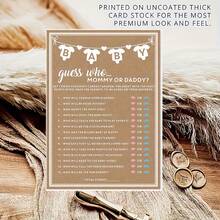 20pcs Baby Prediction Game Cards, Newborn Parents Advice Cards