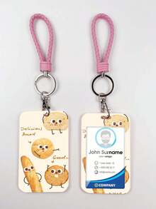1pc ABS Pink Rope Cake & Cookie Pattern Fashion Keychain Pendant, Bag Charm, Student Bus Protector - Multicolor - View 11