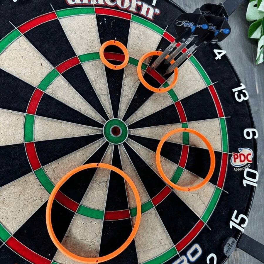 4/8pcs Dart Training Rings - With Numbered Score Zones From 1 To 20, Suitable For Various Dart Boards, Can Be Attached To Improve Accuracy And Aiming Ability - Ideal For Home Use, Bars, Competitions, Beginners And Professionals - Durable Dart Target Rings - Multicolor - View 1