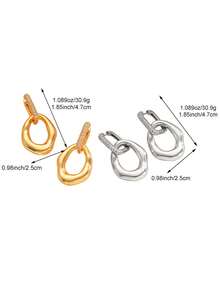 一对时尚夸张、大气、高端的不规则圆形耳环，尽显女性气质，个性十足，高端大气，适合日常佩戴。 - 耳環 - 查看 10