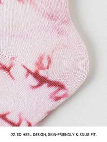 1/5 Pairs Unisex Couples Tie-Dye Tie Dye Graffiti Hip-Hop Artistic Design Combed Cotton Casual Socks, Suitable For Travel, Home, Office, Holiday Gifts, Spring/Summer - Multicolor - View 6