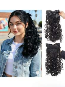 14inch Synthetic Retro Ponytail With Comb European Princess Curly Puff Ponytail Clip In Hair Tail Natural Wig Extension Synthetic Ponytail Halloween Parties And Daily Use - Multicolor - View 11