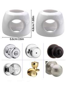 婴幼儿门把手保护套 - 圆形门锁保护套，防止碰撞，确保儿童安全 - 彩色 - 查看 2