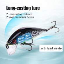 7.5cm/2.95in 9.7g/0.34oz Sinking Minnow Lure, Long Casting Sinking Minnow Lure, 3D Eyes Bionic Hard Bait, Fishing Accessory - Multicolor - View 4
