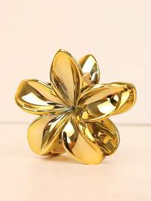 2个/1个 女士3.03英寸镀金珍珠白花朵造型塑料发夹，优雅百搭，适合日常、休闲、派对、通勤、度假、马尾辫、发髻、洗脸、化妆、搭配服装 - 彩色 - 查看 6