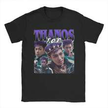 Camiseta vintage Kawaii Choi Seung Hyun T.O.P Thanos para hombres y mujeres, cuello redondo, manga corta, camiseta de algodón para verano - Negro - Ver 1
