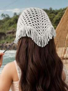 1pc Lace Trim Thong Panty Garter Skirt, Tie-Up Waist Skirt For Dance - Multicolor - View 1