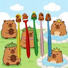 12pcs/24pcs Cartoon Eraser Kapibara Series High-Quality Large Hole Erasers, Clean And Smudge-Free, Suitable For Students, Classroom Rewards, Holidays, Gifts, And Office Supplies - Kapibala Series Erasers Are Randomly Distributed. - View 3