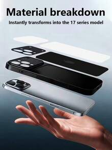 1个全新创意极简高端苹果设计奢华大视野钢化玻璃镜头保护手机壳，兼容 17/17Pro/17ProMax/17Air/16/16Pro/16ProMax/16Plus/15/15Plus/15Pro/15ProMax/14/14Plus/14Pro/14ProMax/13/13Pro/13ProMax/12/12Pro/12ProMax/11/11ProMax，磨砂防摔，全覆盖金属漆高级保护壳 - 彩色 - 查看 3