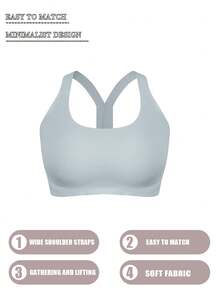 5pcs Women'S Full Coverage Wire-Free Bra Set - Shock-Absorbing Y-Strap Lift & Support, Removable Pads, Seamless Pullover For Gym, Running, Daily Wear-Medium Support, Breathable Underwear- Machine Washable Comfort, Bras For Women, Lingerie For Women - 彩色 - 查看 11
