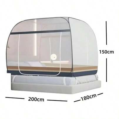 Mosquitero Pabellone Cama 2*1.8*1.5m Cremallera Doble Puerta