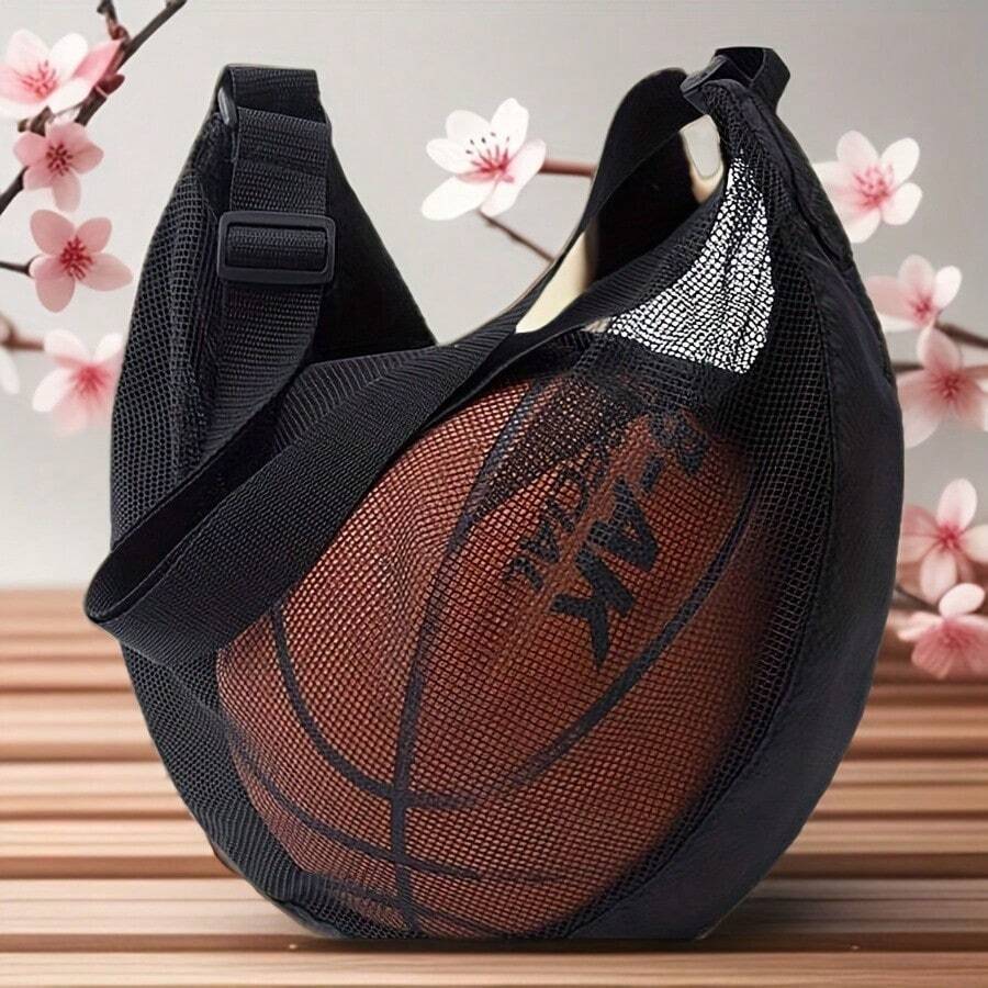 1pc Basketball Bag, Large Capacity Shoulder Crossbody Bag, Sports Training Ball Storage Bag, Basketball Bag, Volleyball Net Bag, Gym Bag ,Travel Essential Bag - Multicolor - View 1