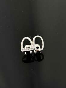 RACHELZ Vintage Tampas de Dente com Pedra CZ Dupla Oca para Mulheres e Homens, Jóias de Hip Hop, Braces de Zircônia Cúbica, Grades Dentárias Removíveis e Usáveis - Prata - Visão 3