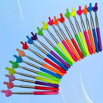 10/1pc Stainless Steel Retractable Teacher Pointer, Suitable For Reading, Teaching, Demonstration And Classroom Use, Back To School